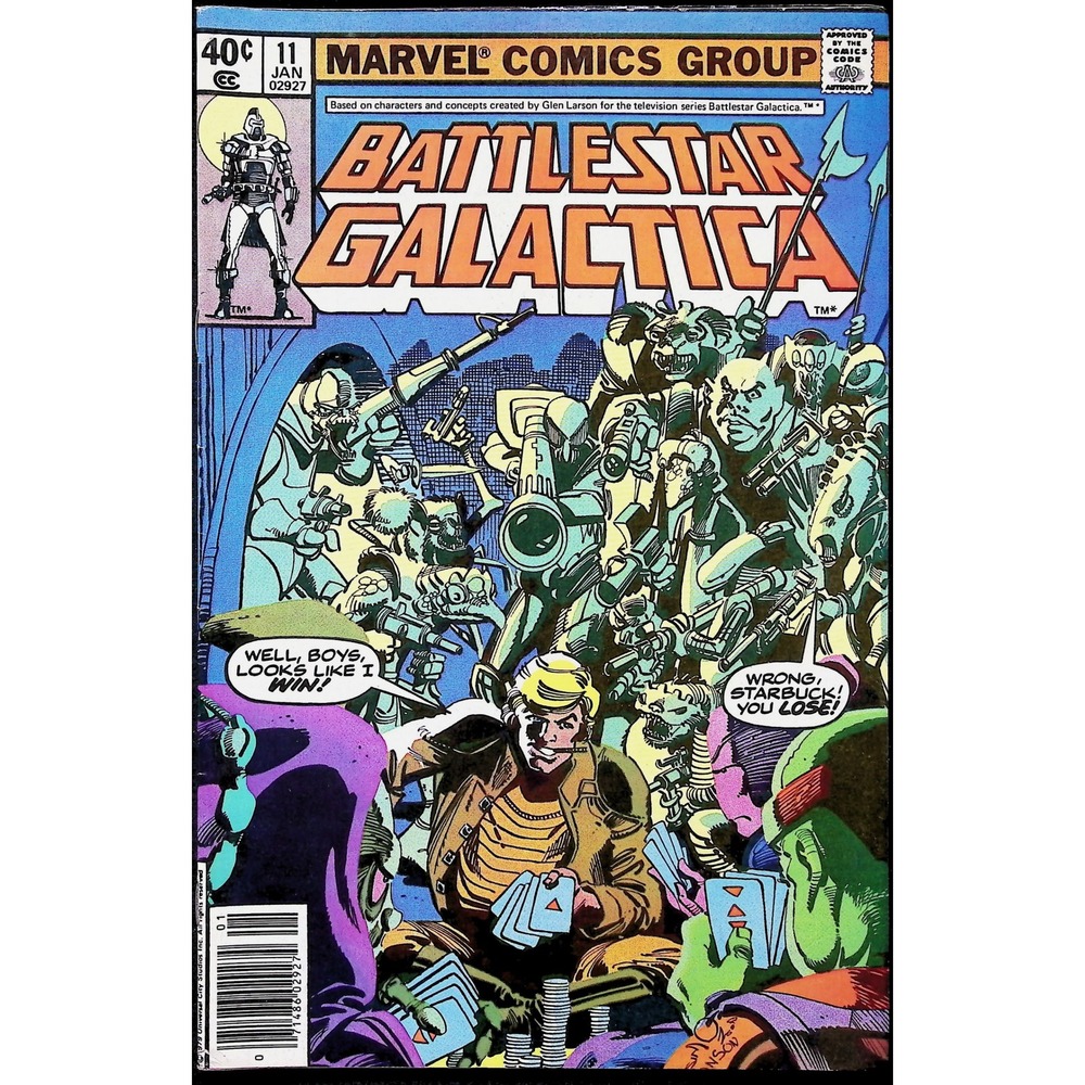 Battlestar Galactica #11 Newsstand Marvel Comic Book 1980 Glen Larson Starbuck